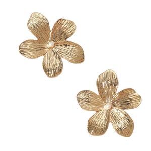 Gold flower earrings 1307